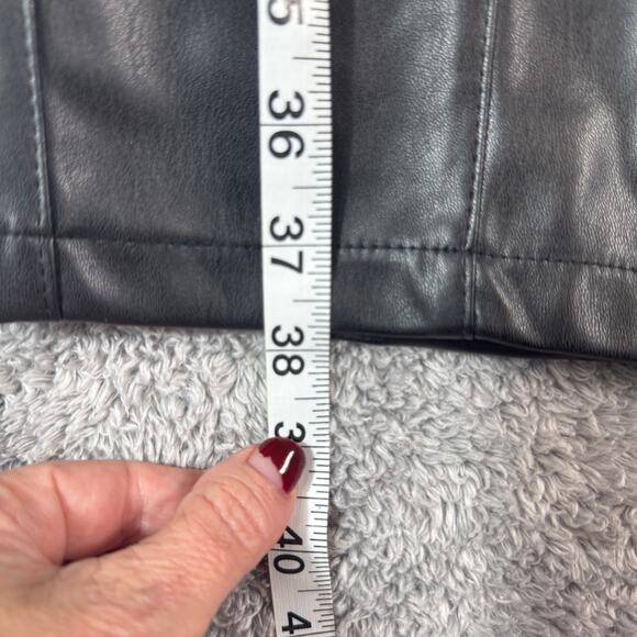 Revolve NWT LBLC THE LABEL Black Vegan Jen Faux Leather Trousers Pants Large - Picture 14 of 15